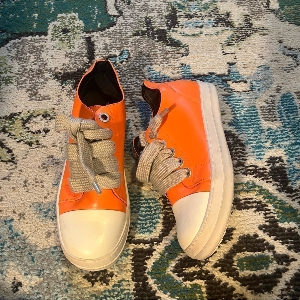 Orange bowling trendy sneakers - Picture 3 of 9